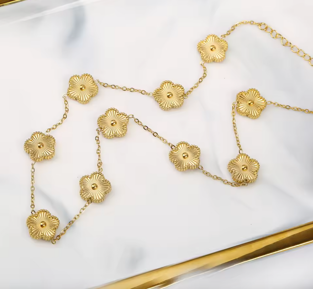 Five Leaf Clover Minimalist Necklace for Women