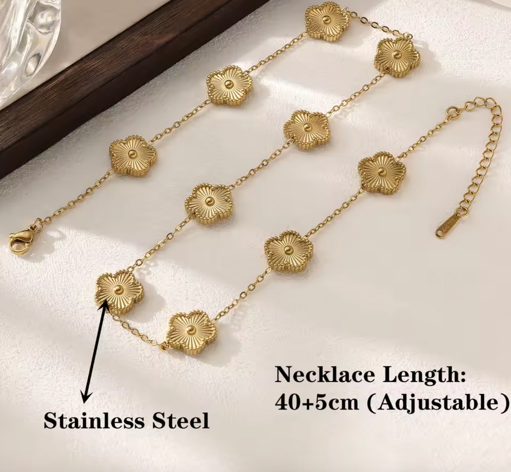 Five Leaf Clover Minimalist Necklace for Women