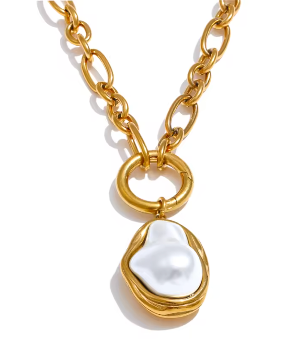 50CM Trendy Baroque Simulated Pearl Necklace
