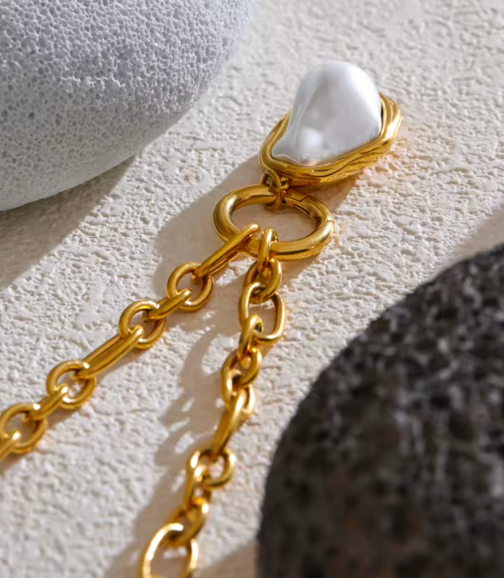 50CM Trendy Baroque Simulated Pearl Necklace