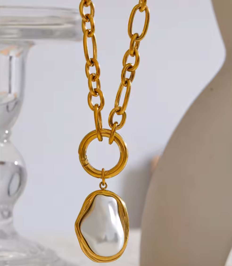 50CM Trendy Baroque Simulated Pearl Necklace