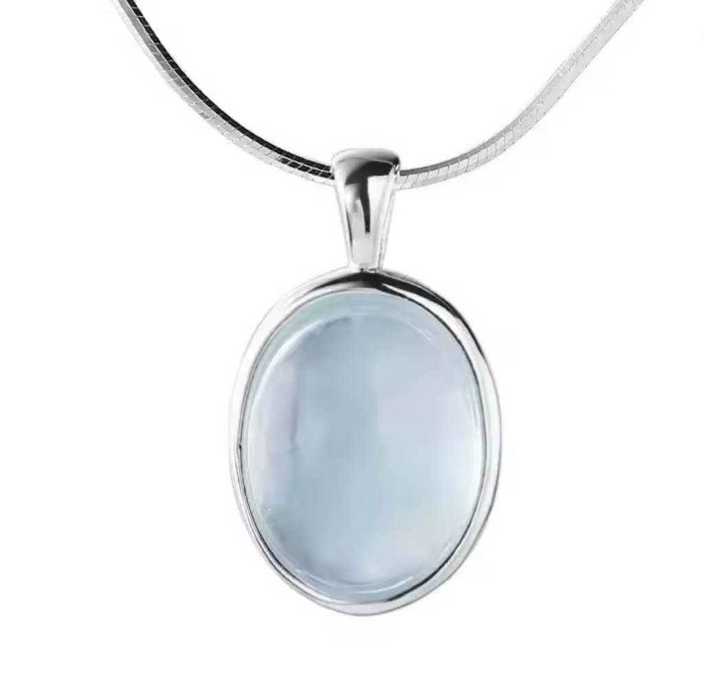 925 Sterling Silver Necklace with Moonstone