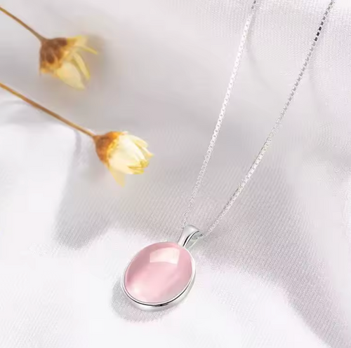 925 Sterling Silver Necklace with Moonstone